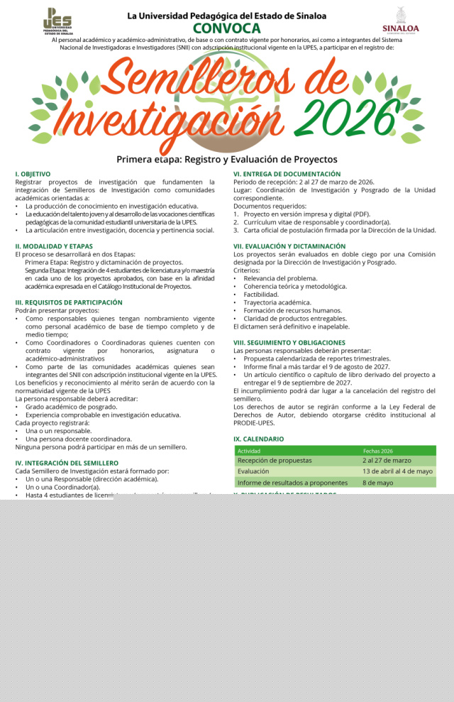 SEMILLEROS DE INVESTIGACIÓN 2026