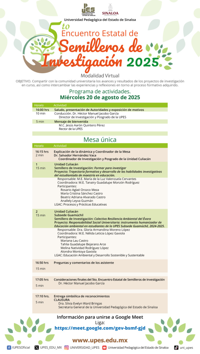 5to encuentro estatal de Semilleros de investigación 2025