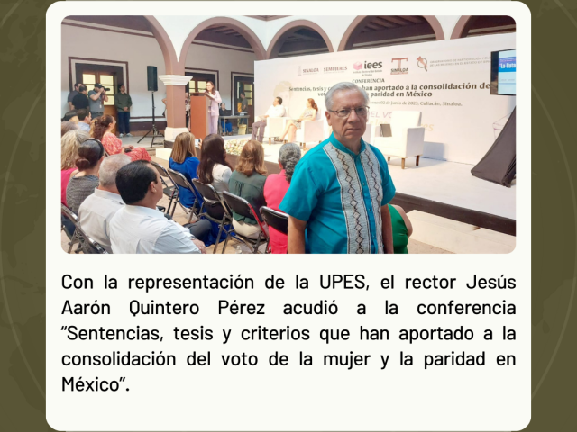 EL RECTOR DE LA UPES, JESÚS AARÓN QUINTERO PÉREZ, PARTICIPA EN LAS ACTIVIDADES DE “LA RUTA DEL SUFRAGIO”