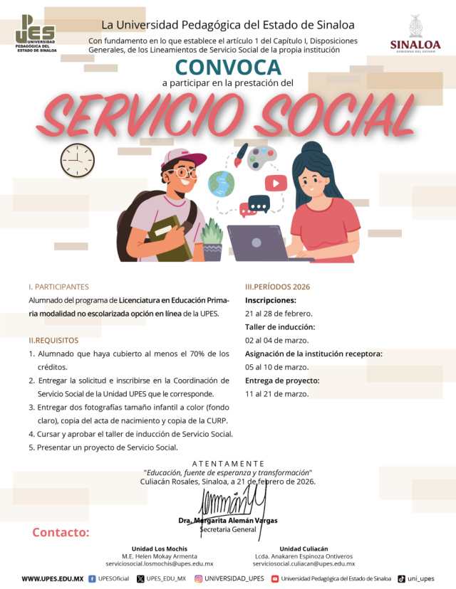 convocatoria Servicio Social LINI 2026