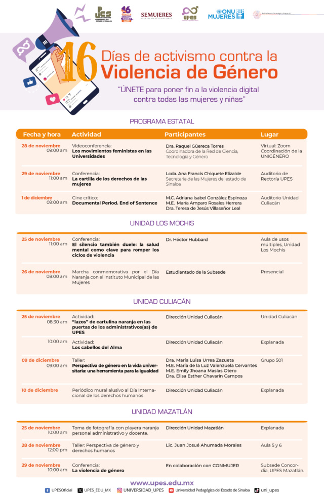 16 días de activismo contra la violencia de género