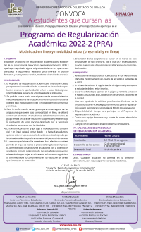 Programa de Regularización Académica 2022-2 (PRA)