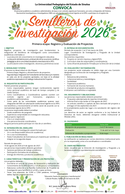 SEMILLEROS DE INVESTIGACI&Oacute;N 2026