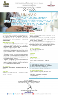 Tutor&iacute;a y Acompa&ntilde;amiento en la Formaci&oacute;n de Interventoras e Interventores Educativos