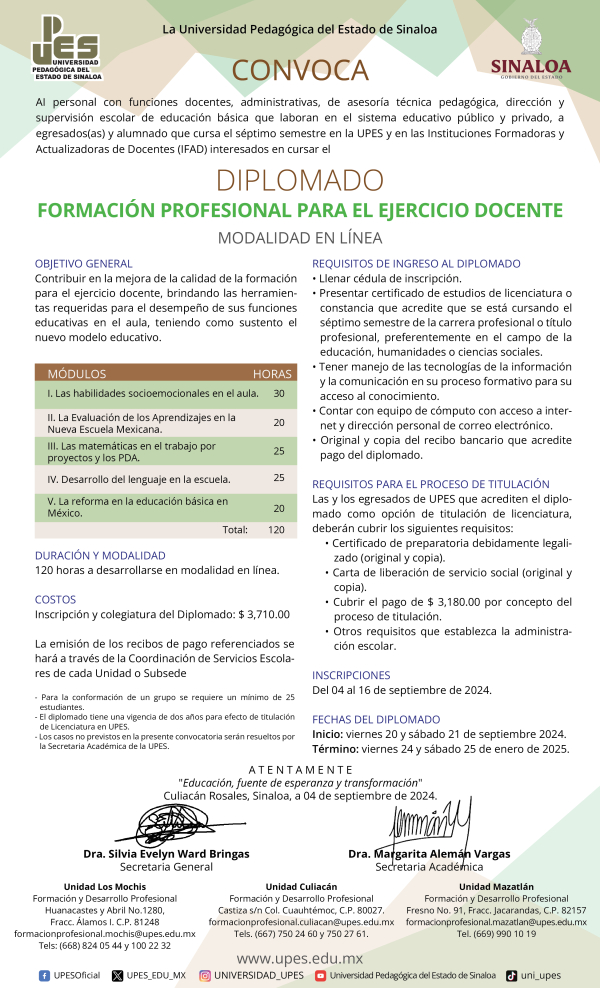 Diplomado Formaci&oacute;n Profesional para el Ejercicio Docente