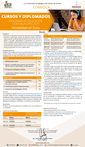 Convocatoria Cursos y diplomados en línea