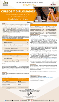 Convocatoria Cursos y diplomados en línea